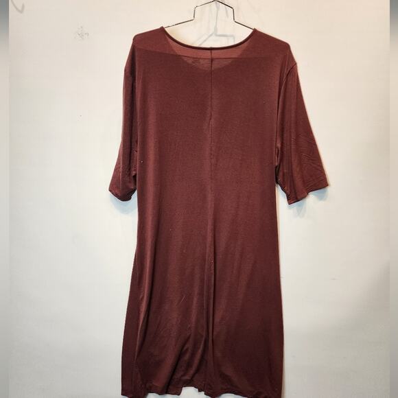 New Ruched Front Casual Jersey Dress Party Work Office Size XXL - Picture 6 of 7